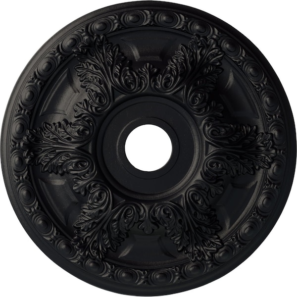 Ekena Millwork Granada Ceiling Medallion (Fits Canopies up to 7 1/8"), 23 3/8"OD x 3 5/8"ID x 2 1/2"P, Steel Gray CM23GASGS - main